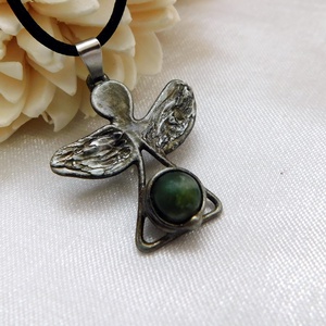 Nefrit jáde angyal medál - Meska.hu