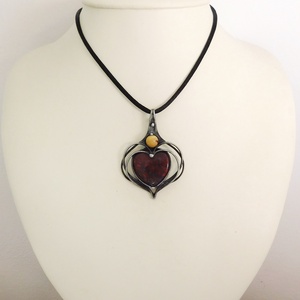 Breccsa jáspis medál mokka jáspissal - ékszer - nyaklánc - medálos nyaklánc - Meska.hu