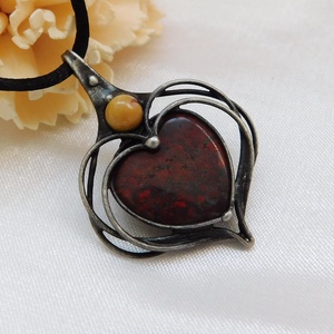 Breccsa jáspis medál mokka jáspissal, Ékszer, Nyaklánc, Medálos nyaklánc, Ékszerkészítés, Fémmegmunkálás, MESKA