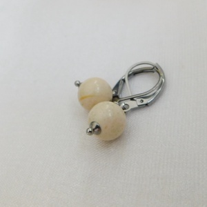 Mokka jáspis fülbevaló - Meska.hu