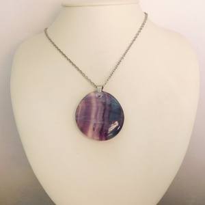 Fluorit medál - ékszer - nyaklánc - medálos nyaklánc - Meska.hu