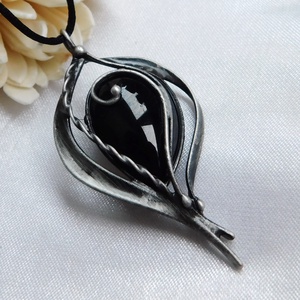 Ónix nyaklánc - ékszer - nyaklánc - medál - Meska.hu