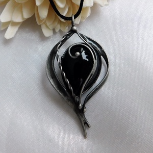 Ónix nyaklánc - ékszer - nyaklánc - medál - Meska.hu