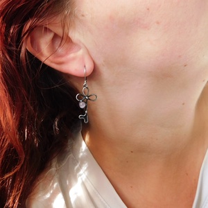 Kunzit fülbevaló - ékszer - fülbevaló - lógó fülbevaló - Meska.hu