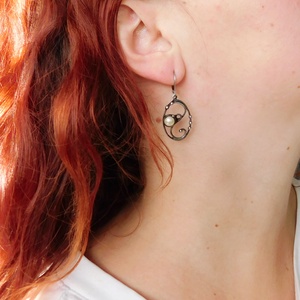 Gyöngy fülbevaló - ékszer - fülbevaló - pötty fülbevaló - Meska.hu