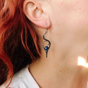 Kianit fülbevaló - ékszer - fülbevaló - pötty fülbevaló - Meska.hu