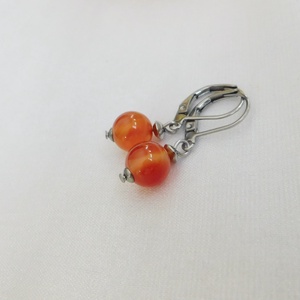 Karneol fülbevaló, Ékszer, Fülbevaló, Lógó fülbevaló, Ékszerkészítés, Ötvös, MESKA