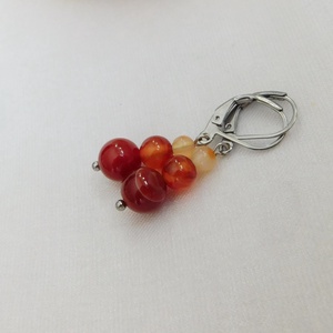 Karneol fülbevaló - Meska.hu