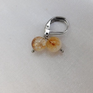 Citrin fülbevaló - ékszer - fülbevaló - lógó fülbevaló - Meska.hu