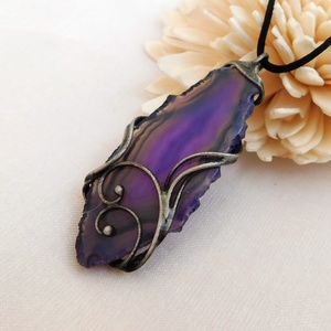 Achát medál - ékszer - nyaklánc - medál - Meska.hu