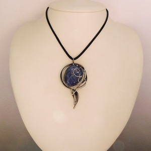 Szodalit medál - ékszer - nyaklánc - medálos nyaklánc - Meska.hu