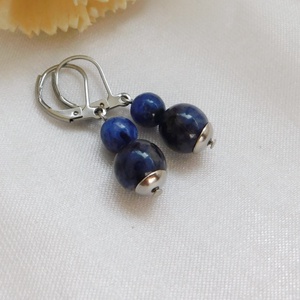 Szodalit fülbevaló - Meska.hu