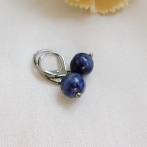 Szodalit fülbevaló - Meska.hu