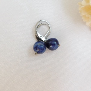 Szodalit fülbevaló - ékszer - fülbevaló - lógó fülbevaló - Meska.hu