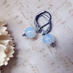 Opalit fülbevaló - ékszer - fülbevaló - lógó fülbevaló - Meska.hu