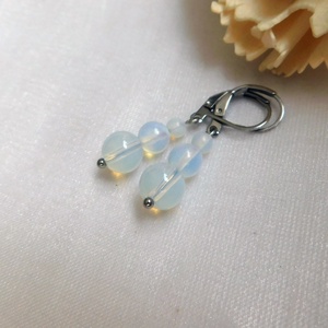 Opalit fülbevaló - ékszer - fülbevaló - lógó fülbevaló - Meska.hu