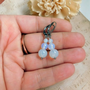 Opalit fülbevaló - ékszer - fülbevaló - lógó fülbevaló - Meska.hu