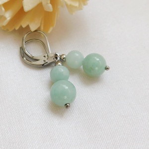 Amazonit fülbevaló, Ékszer, Fülbevaló, Lógó fülbevaló, Ékszerkészítés, MESKA