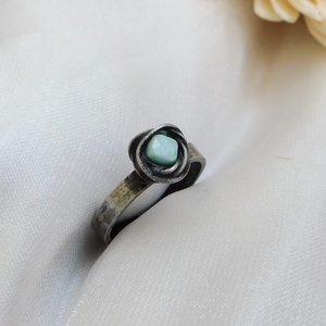 Amazonit gyűrű, Ékszer, Gyűrű, Szoliter gyűrű, Ékszerkészítés, Fémmegmunkálás, MESKA