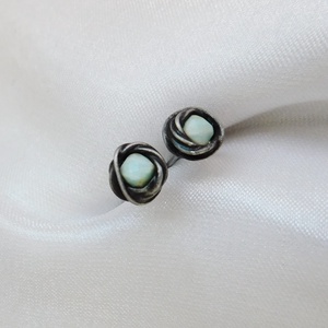 Bedugós amazonit fülbevaló - ékszer - fülbevaló - pötty fülbevaló - Meska.hu