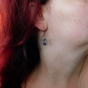 Lápisz fülbevaló - ékszer - fülbevaló - lógós kerek fülbevaló - Meska.hu