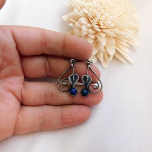 Lápisz fülbevaló - ékszer - fülbevaló - lógós kerek fülbevaló - Meska.hu