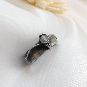 Achát gyűrű, Ékszer, Gyűrű, Szoliter gyűrű, Ékszerkészítés, Fémmegmunkálás, MESKA