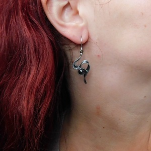 Hematit fülbevaló - ékszer - fülbevaló - lógó fülbevaló - Meska.hu