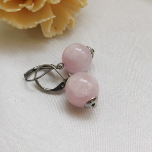 Kunzit fülbevaló - ékszer - fülbevaló - lógó fülbevaló - Meska.hu