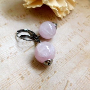 Kunzit fülbevaló, Ékszer, Fülbevaló, Lógó fülbevaló, Ékszerkészítés, MESKA