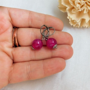 Achát fülbevaló - ékszer - fülbevaló - lógó fülbevaló - Meska.hu