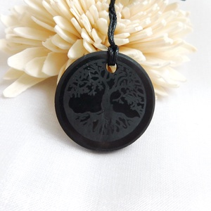 Sungit életfa nyaklánc - ékszer - nyaklánc - medál - Meska.hu