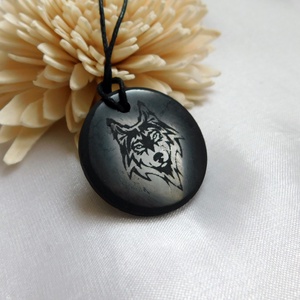 Sungit farkas nyaklánc, Ékszer, Nyaklánc, Medál, Ékszerkészítés, MESKA