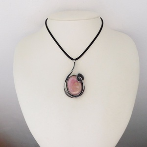 Pink opál - rózsaszín opál medál - ékszer - nyaklánc - medál - Meska.hu