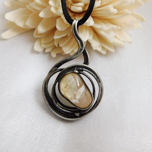 Citrin medál - ékszer - nyaklánc - medálos nyaklánc - Meska.hu