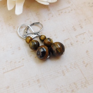 Tigrisszem fülbevaló, Ékszer, Fülbevaló, Lógó fülbevaló, Ékszerkészítés, Fémmegmunkálás, MESKA