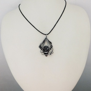 Hópehely obszidián medál - ékszer - nyaklánc - medál - Meska.hu