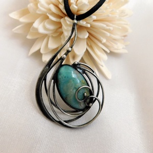 Larimár medál - ékszer - nyaklánc - medál - Meska.hu