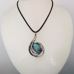 Larimár medál - ékszer - nyaklánc - medál - Meska.hu