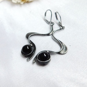 Ónix fülbevaló - Meska.hu