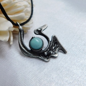 Mini jáde sárkány medál - ékszer - nyaklánc - medálos nyaklánc - Meska.hu