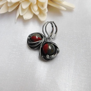 Heliotróp fülbevaló - Meska.hu