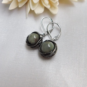 Heliotróp fülbevaló - Meska.hu