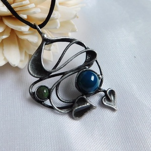 Achát medál nefrittel, Ékszer, Nyaklánc, Medál, Ékszerkészítés, Ötvös, MESKA