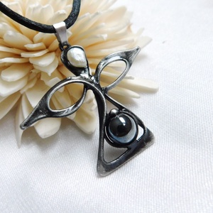 Hematit angyal medál - Meska.hu