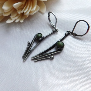 Nefrit jáde fülbevaló - Meska.hu