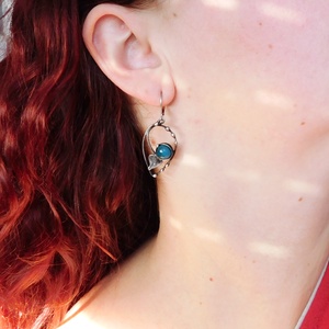 Apatit fülbevaló - ékszer - fülbevaló - lógós kerek fülbevaló - Meska.hu