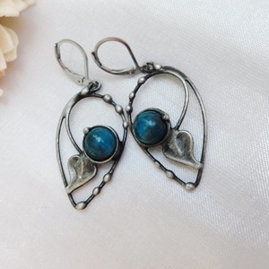 Apatit fülbevaló - ékszer - fülbevaló - lógós kerek fülbevaló - Meska.hu