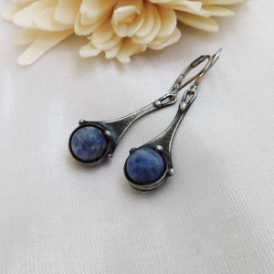 Szodalit fülbevaló - Meska.hu