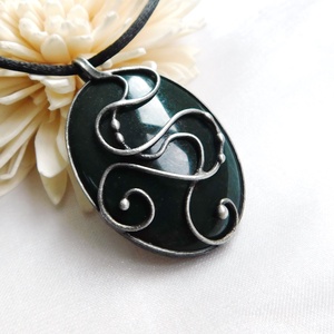 Heliotróp medál, Ékszer, Nyaklánc, Medálos nyaklánc, Fémmegmunkálás, Ékszerkészítés, MESKA